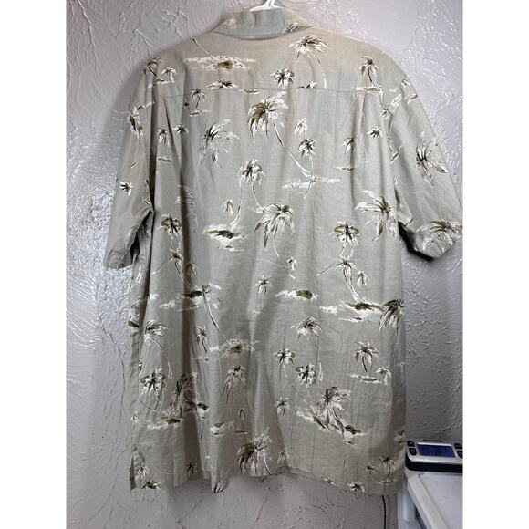 Columbia Shirt Mens Beige Tan Casual Button Up Outdoors Palm Trees Size Large - Picture 2 of 6